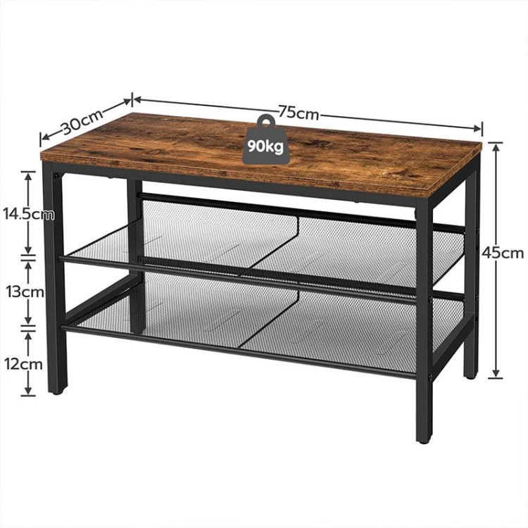 Wholesale 01hx 3-Tier Shoe Bench Shoe Rack with Seat Shelf