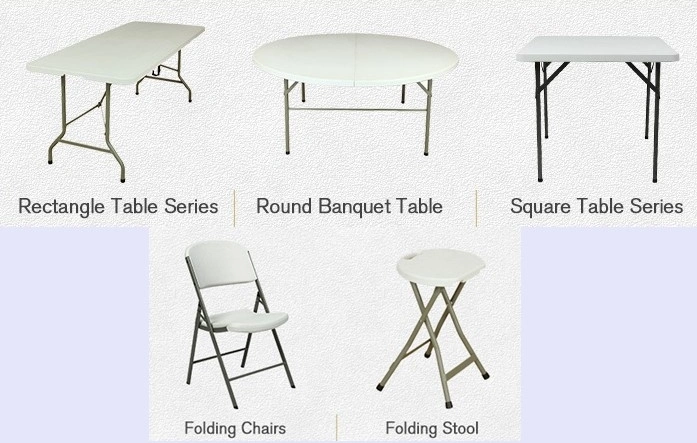 6FT Used Outdoor Plastic Folding Foldable Portable Tables and Chairs for Event Wedding