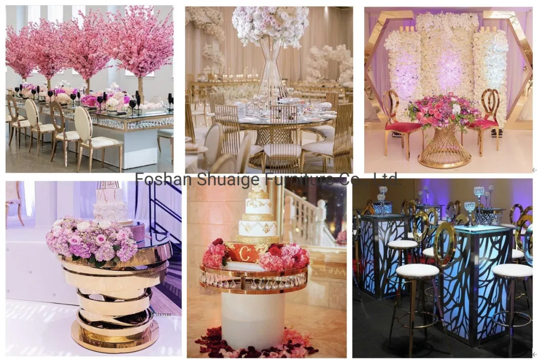 Popular Modern Style Gold Metal PU Cushion Dinning Chairs