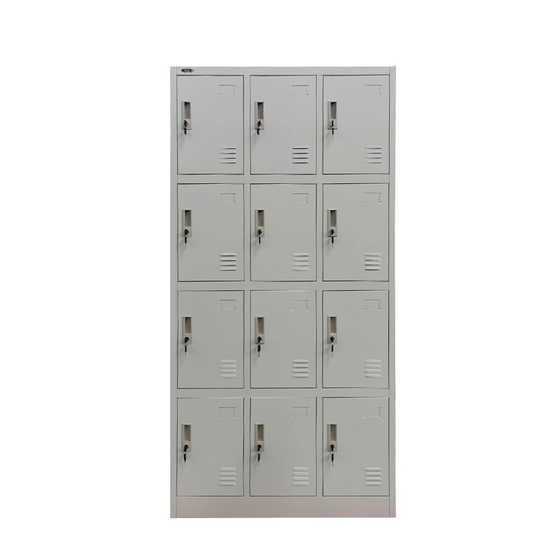 15 Doors Metal Storage Cabinet with Card Slot Organizer Shoes and Bags Steel Locker for Office Home Bank School Gym