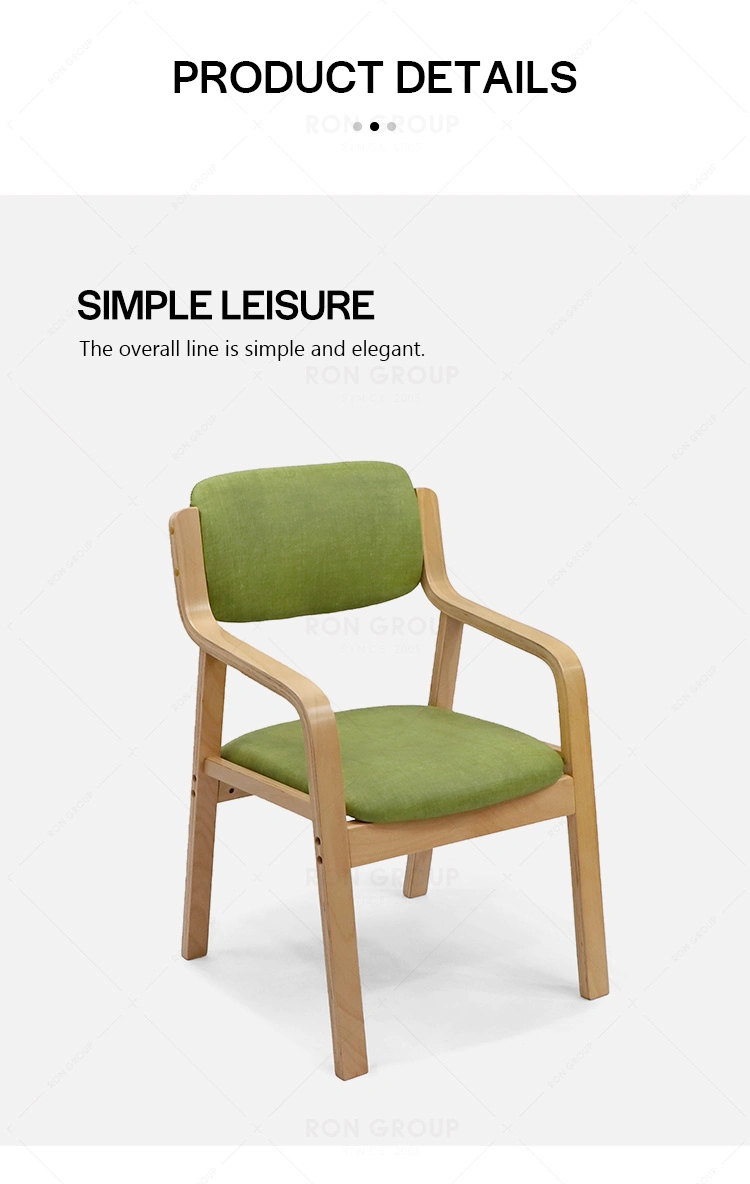 Hot Sale High Quality Restanrant Hotel Bent Beech Wood Vaneer with Fabric Wooden Dining Chair