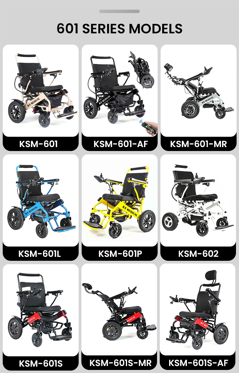 Ksm-601 Multifunctional Amazon Hot Sell Electric Wheelchair Price Mobility Chairs with CE Mdr FDA510K Ukca Certificate