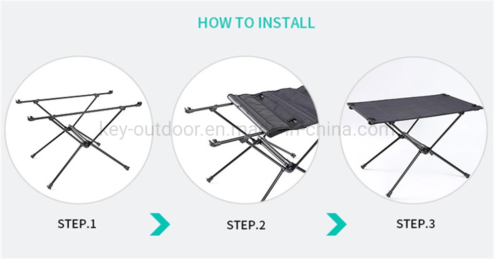 Outdoor Ultralight Aluminum Desk Foldable Camping Picnic Furniture Table Custom Portable Travel BBQ Fishing Beach Camping Table