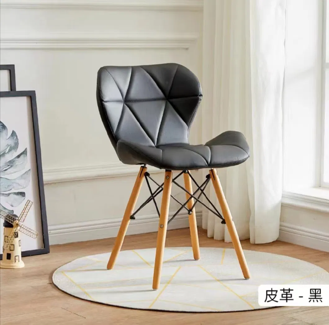 Luxury Modern Cheap Furniture Wood White PU Leather Barber Sillas Dining Chair