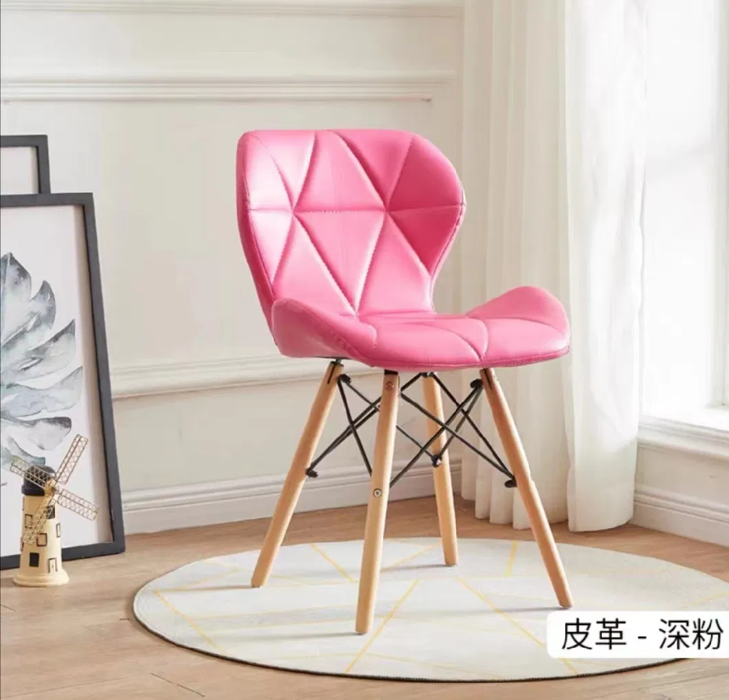 Luxury Modern Cheap Furniture Wood White PU Leather Barber Sillas Dining Chair