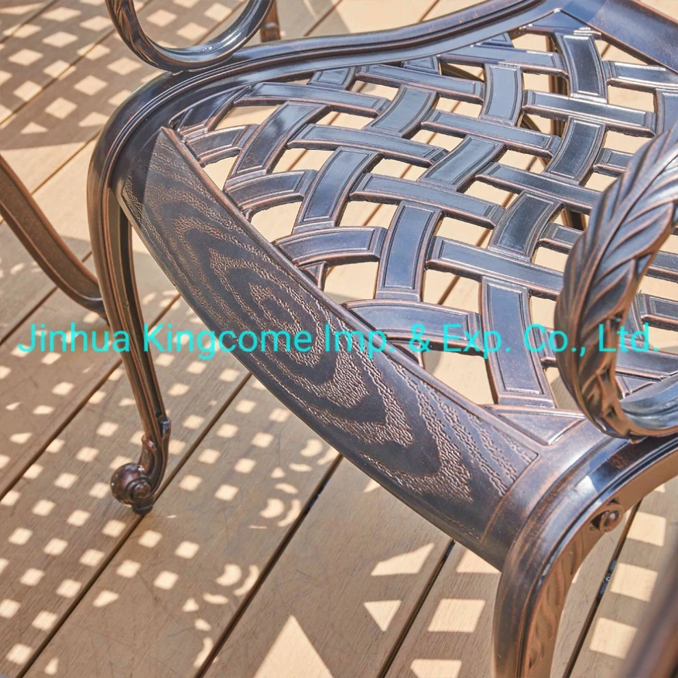 Zi-Ming China Style Dining Chair / Outdoor / Cast Aluminum Patio Chair with Armrests