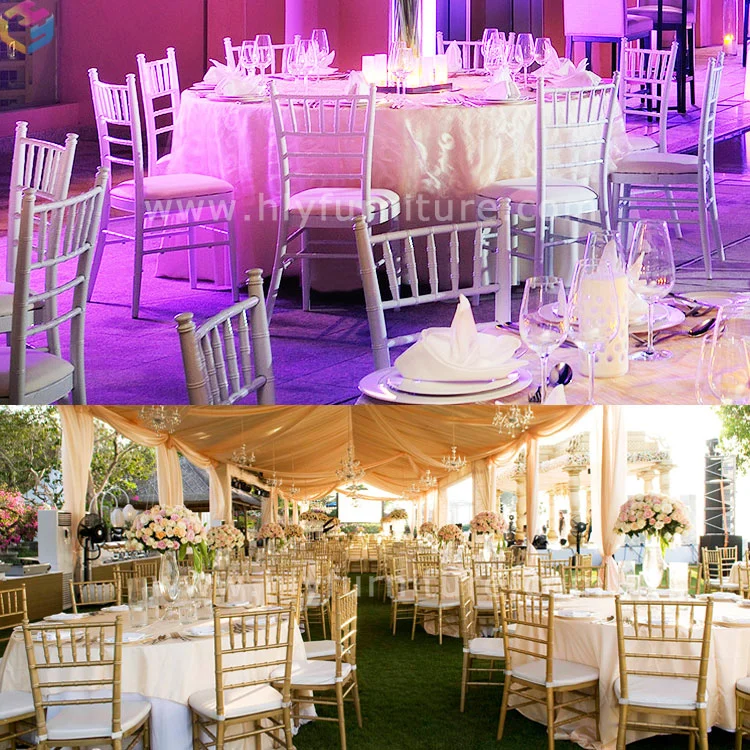 Restaurant Furniture Wedding Metal Iron Aluminum Chiavari Chair for Events