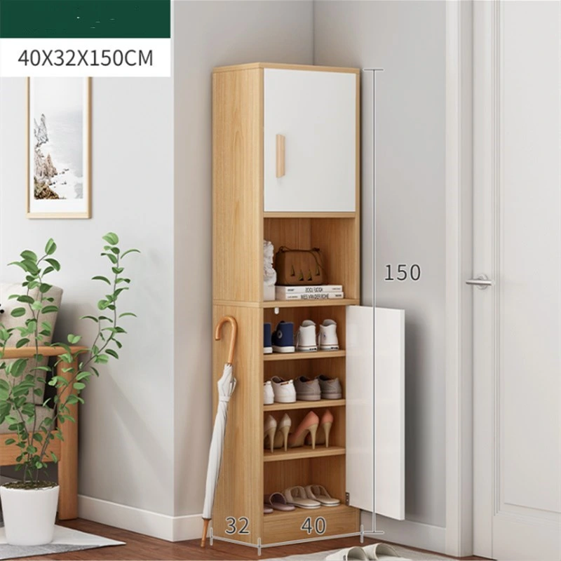 Shoe Cabinet Household Entrance Entrance Hallway Cabinet Narrow High Vertical Storage Large Capacity Simple Multi-Function Storage Narrow Shoe Rack