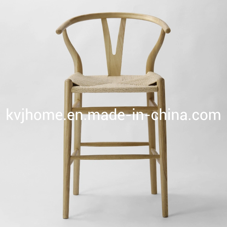 Kvj-6035 Wood Hans Wegner Wishbone Chair Bar Chair