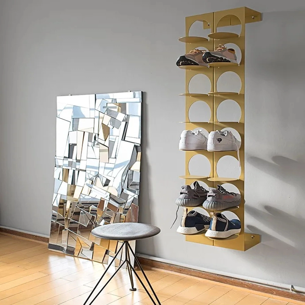 Wall Mounted Powder Coated Aluminium Metal Shoe Rack