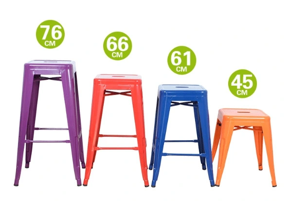 Wholesale Cheap Vintage Industrial Furniture Kitchen Counter Stackable Metal Tolix Bar Stool for Sale