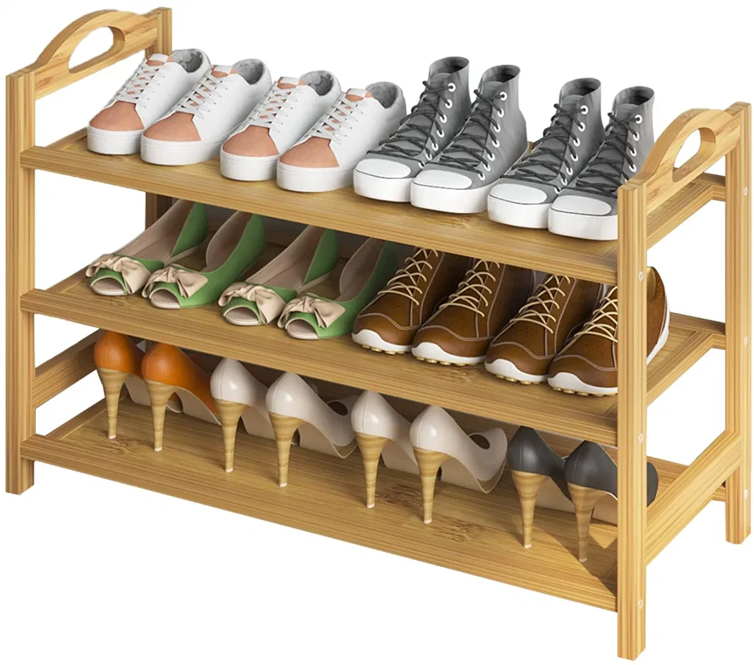 3 Tier Bamboo Shoe Cabinet Storage Shelf (JGH0050)