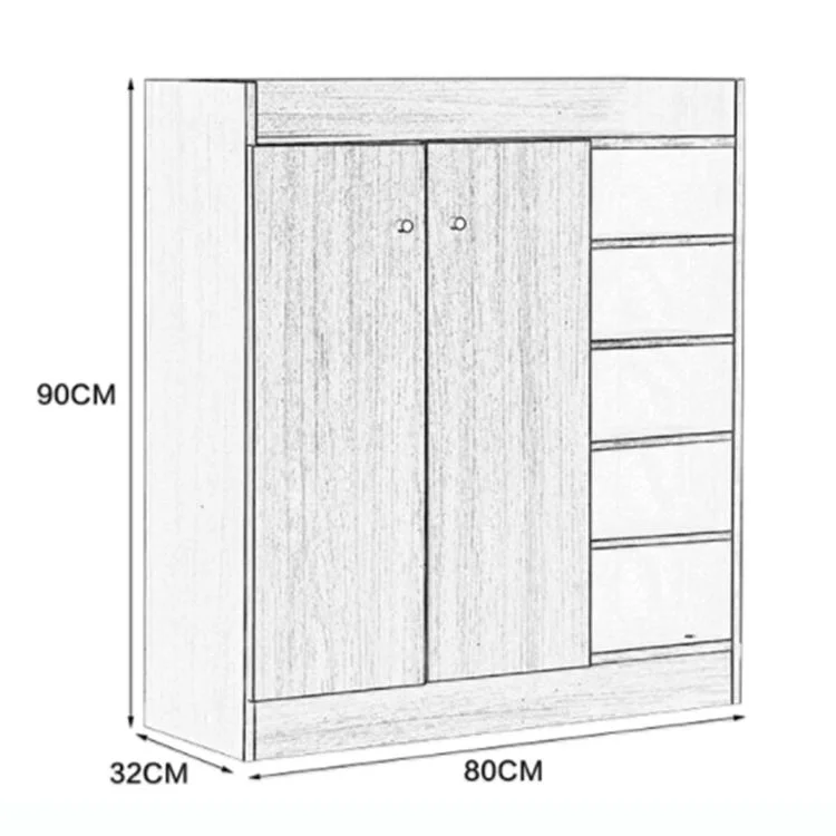 Made in China Modern Home Wooden Storage Cabinet Living Room Cabinets Shoe Rack Wooden Shoe Cabinet Rack with Door and Shelf