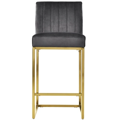 High Quality Luxury Design Backrest Bar Chair Restaurant Bar Counter Velvet High Bar Stools for Kitchen