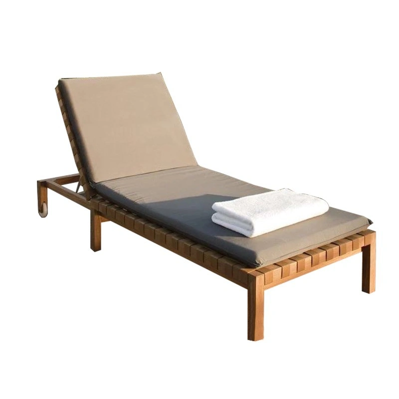 Hot Sale Rattan Garden Lounge Chair Modern Patio Leisure Chair Wicker Sunbed Aluminium Beach Bed Outdoor Sun Lounger