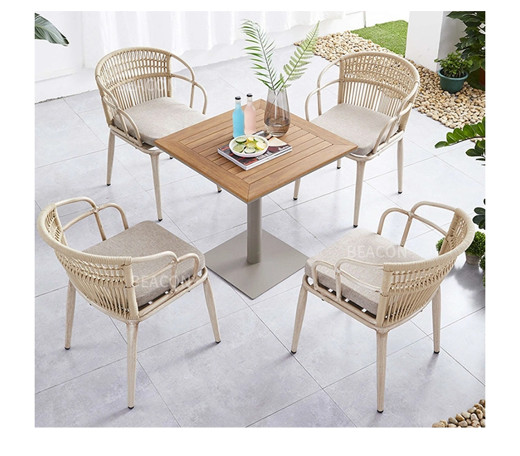 Wholesale Aluminum Outdoor Dining Chair Metal Stackable Outdoor Industrial Restaurant Chair