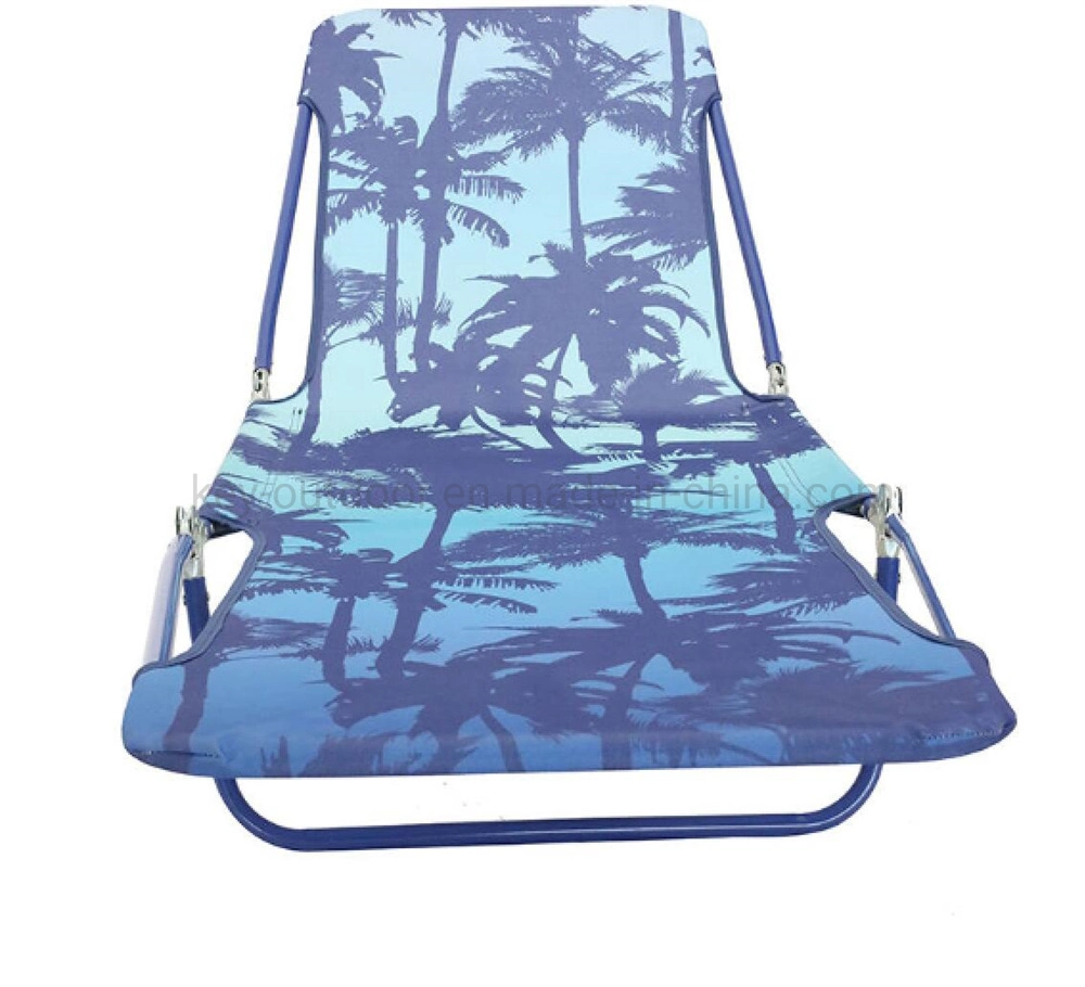 Customized High Quality Steel Tube Folding Reclining Sunlounger 3 Position Adjustable Camping Bed Beach Chair