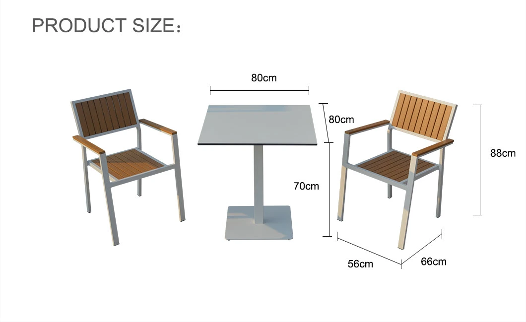 Outdoor Furniture Plastic Wood Chairs and Tables Garden Dining Sets