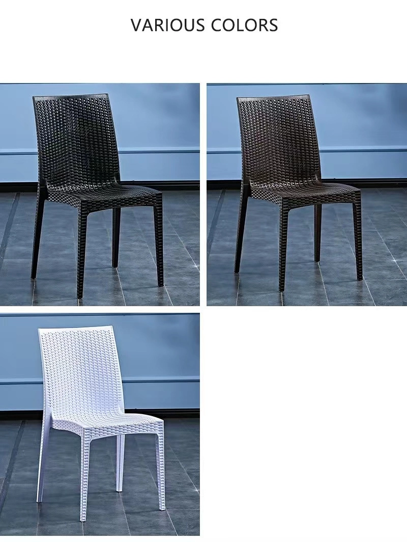 Wholesale Modern Outdoor Patio Furniture Stackable Colorful Plastic Cafe Hotel Dining Chairs