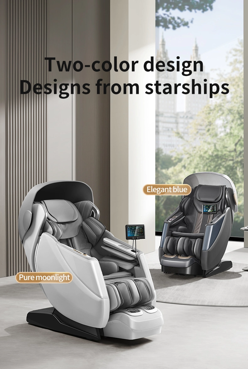 Air Pressure Multifunctional Sillon Masajeador Comercial Ai Voice Control 4D Thai Stretch Rocking Massage Chair