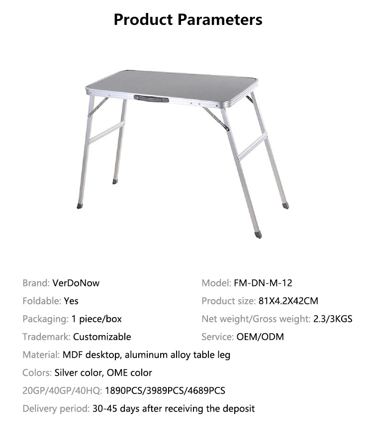 Aluminium Small Folding Table Portable for Camping