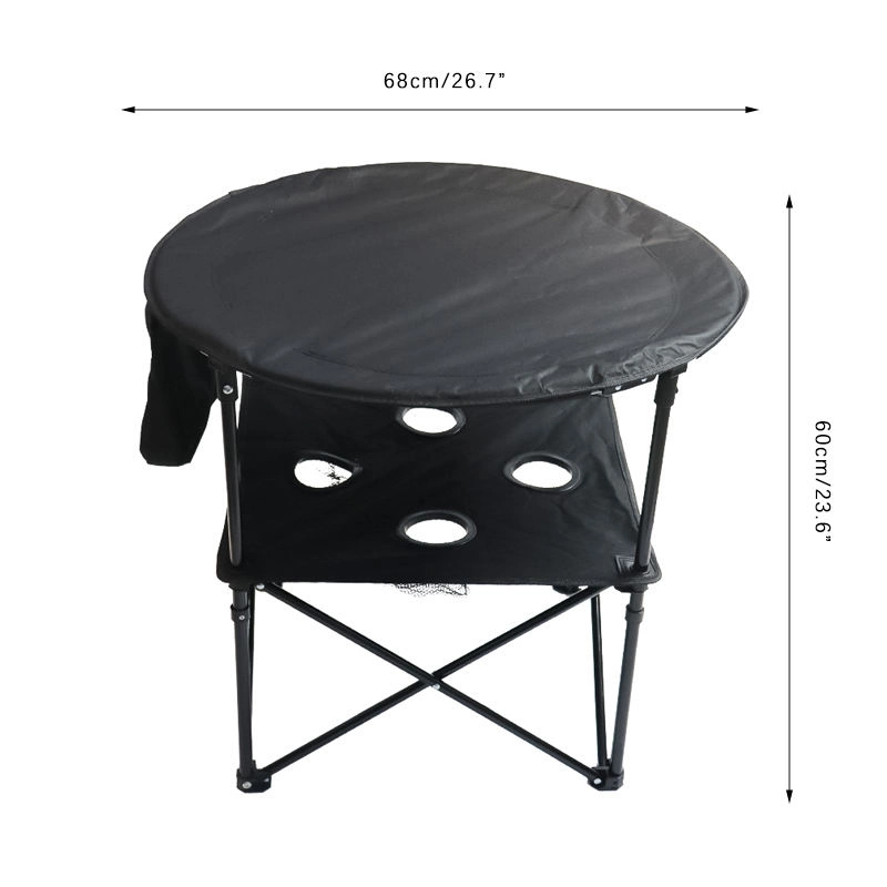 Outdoor Round Folding Camp Picnic Double Decker Cloth Table