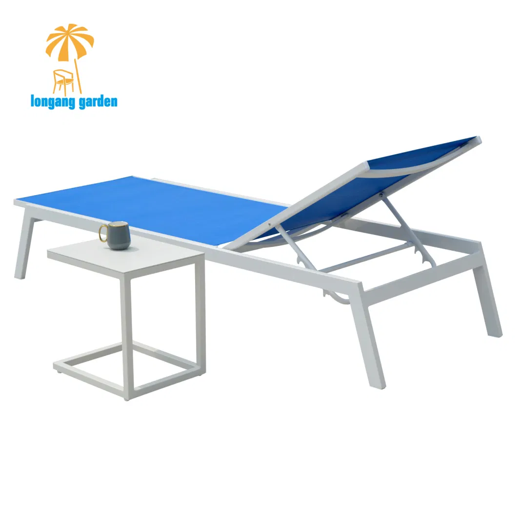 Factory Price Outdoor Swimming Pool Beach Chair Aluminum Folding Chairs Indoor Adjustable Customized Chaise Sun Loungers