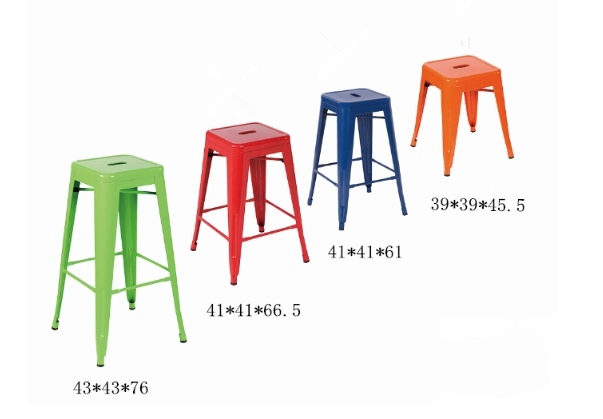 Wholesale Cheap Vintage Industrial Furniture Kitchen Counter Stackable Metal Tolix Bar Stool for Sale