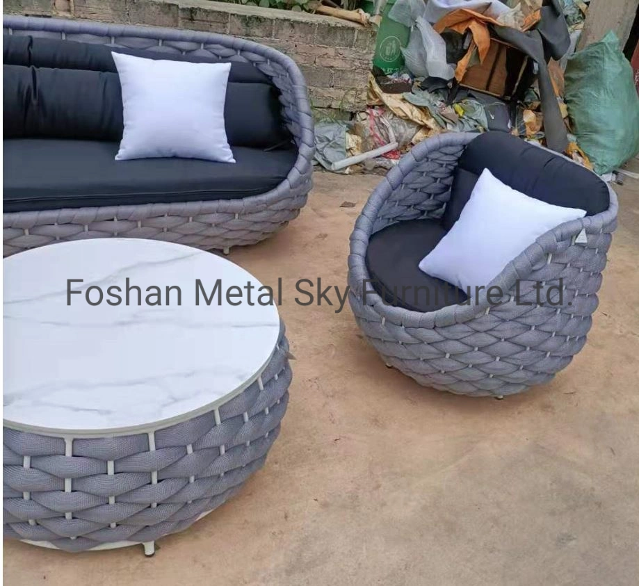 Outdoor Gazebo Villa Patio Garden Marble Camping Rattan Coffee Table