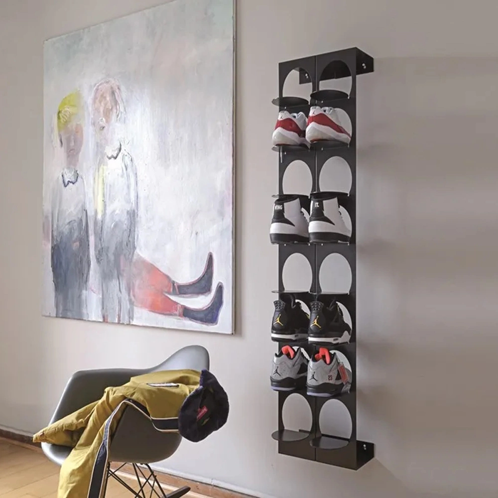 Wall Mounted Powder Coated Aluminium Metal Shoe Rack