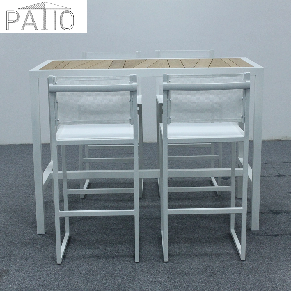 High Quality Aluminum Outdoor Garden Dining Bar Table Set for Restaurant