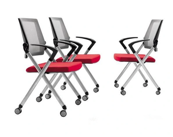 Office Chair with Wheels, Conference Chair with Comfortable Mesh Back Classroom Stackable Folding Chair