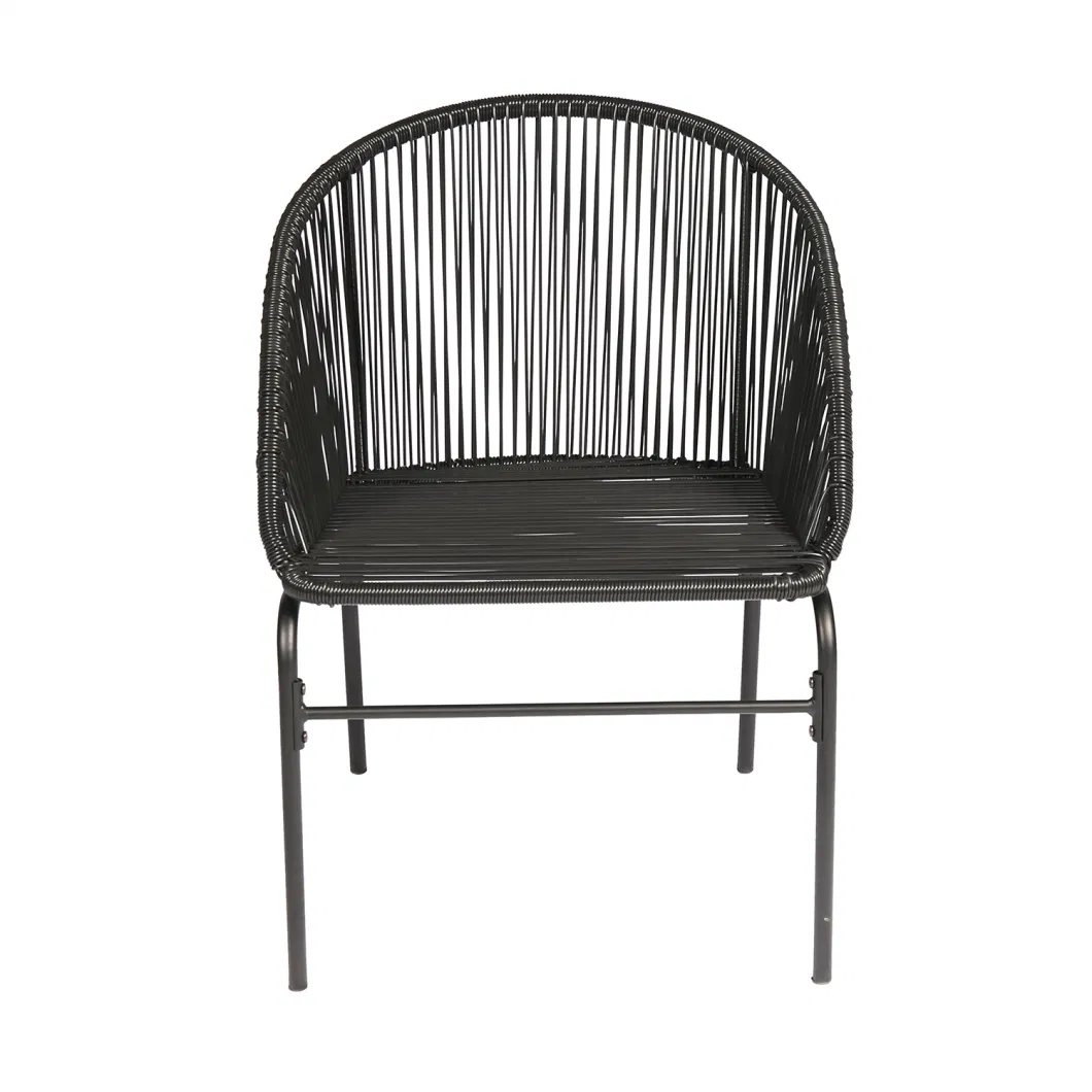 Modern Outdoor Patio Garden PE Rattan Black Chair