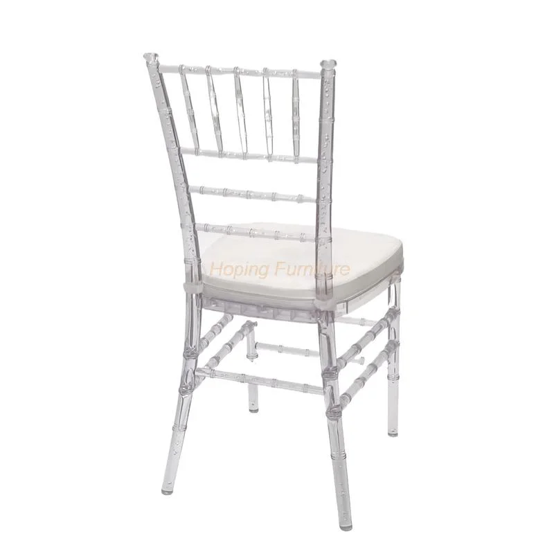 Event Wedding Chair Clear Crystal Plastic Acrylic Resin Tiffany Chiavari Chair Luxury Wedding Chair