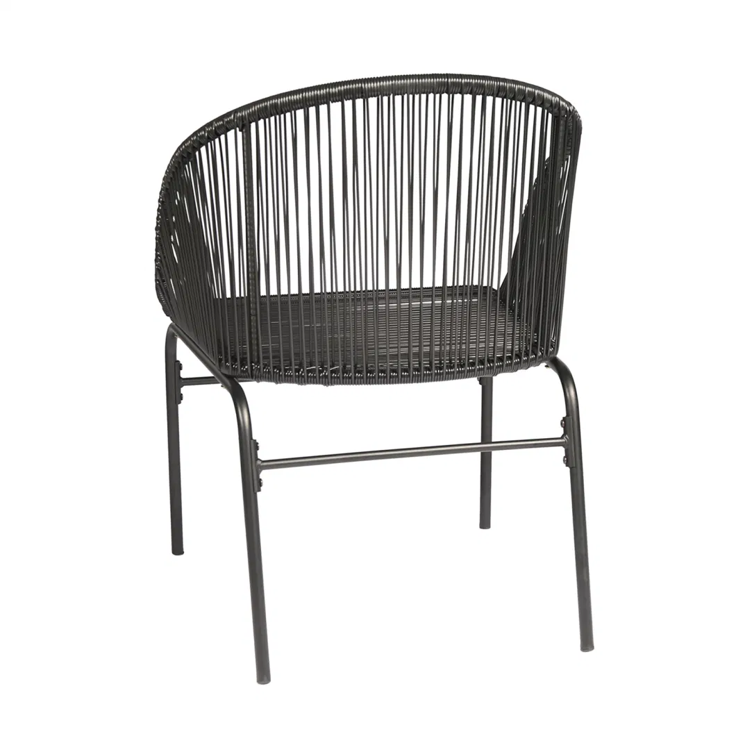 Modern Outdoor Patio Garden PE Rattan Black Chair