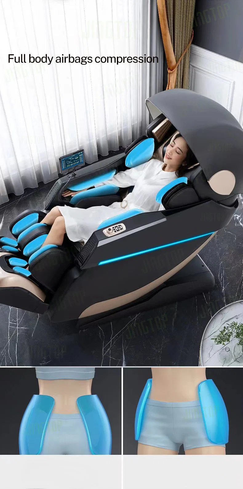 Jingtop Professional 3D 4D Popular Space Capsule Silent Movement Equipment Massage Chair