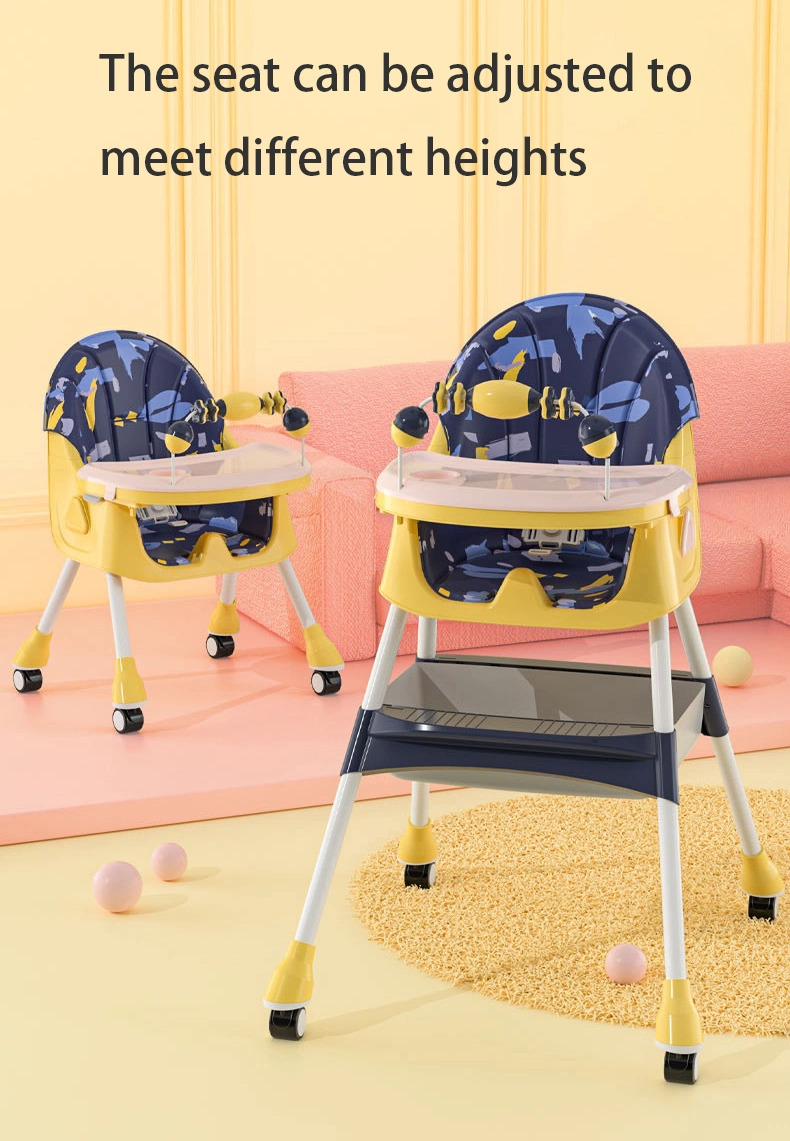 Folding Plastic Children Kids&prime; Baby High Feeding Eat Dinning Chairs