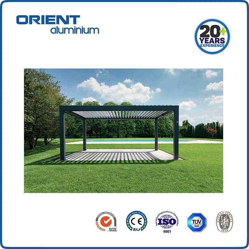 Modern Pergola Aluminum 4X3 Outdoor Garden Gazebo 8 X 12 Electric Pergola Louvre Chinese Garden Gazebo Manufacturers