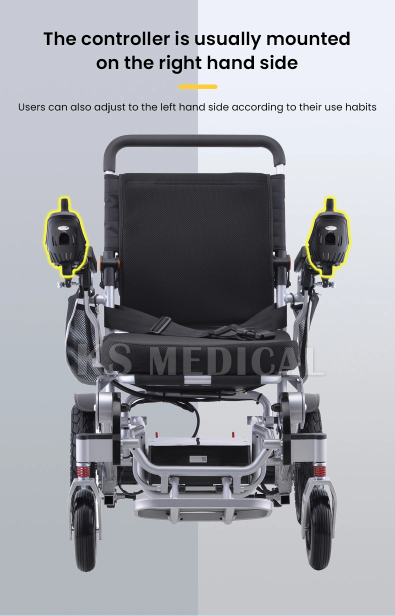 Ksm-606 Foldable Super Light Weight Power Chair Best Electric Transport Wheelchair Amazon Cheap Price