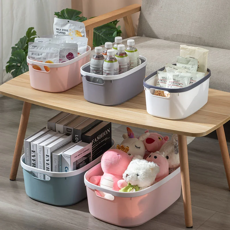 High Quality Multi Clothes Organizer Plastic Basket with Handles and Lid