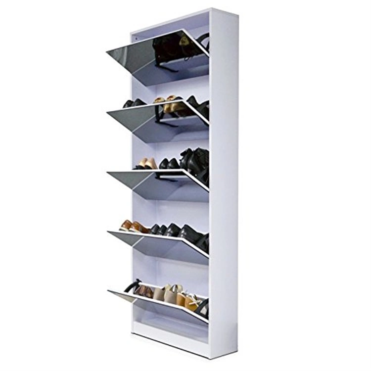 High Large Shoe Cabinet with Mirror