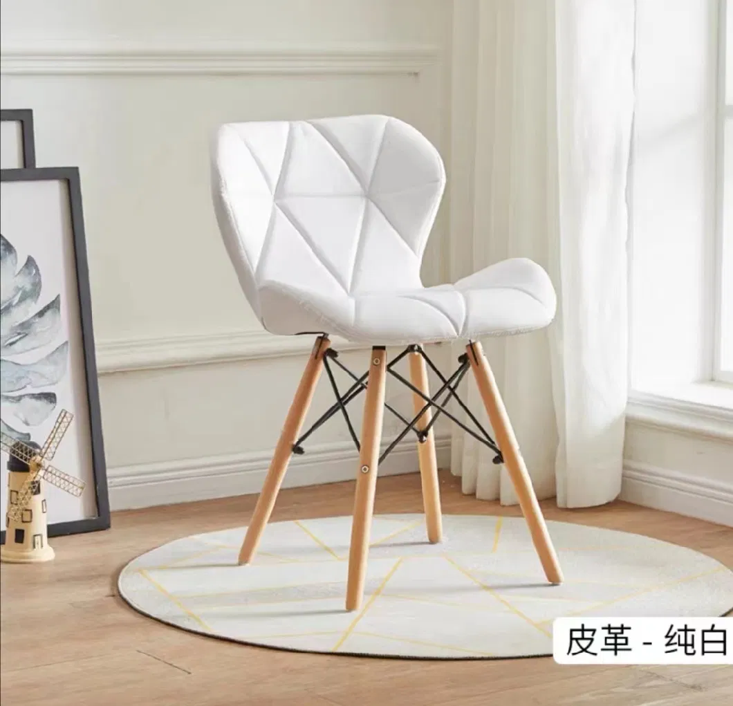 Luxury Modern Cheap Furniture Wood White PU Leather Barber Sillas Dining Chair