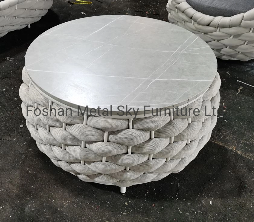 Outdoor Gazebo Villa Patio Garden Marble Camping Rattan Coffee Table