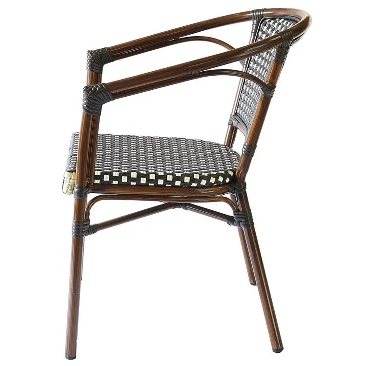 Outdoor Stackable Patio Wicker Bistro Furniture Rattan Dining Chair