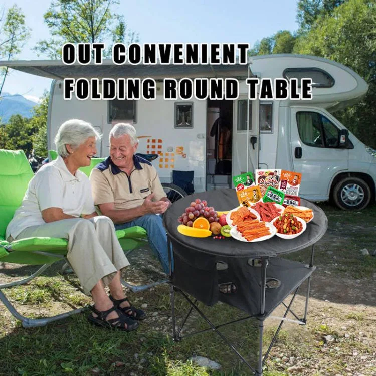 Outdoor Round Folding Camp Picnic Double Decker Cloth Table