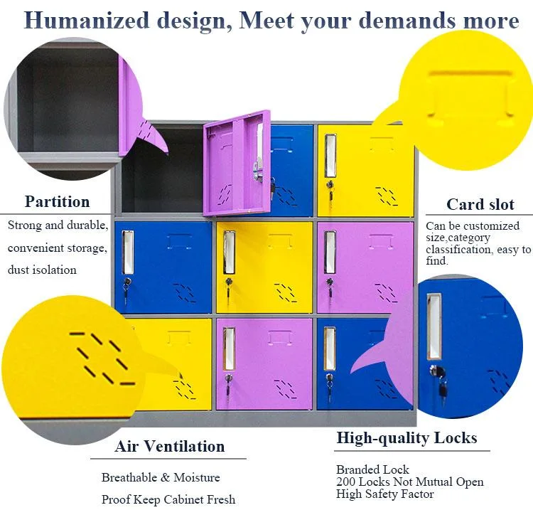 School Bag Locker School Kindergarten Locker Bag Storage Shoe Locker Small Nine Doors Low Cabinet