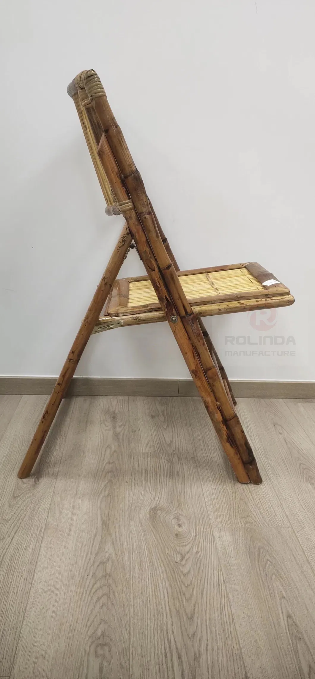 Commercial Event Party Rental Bamboo Wooden Folding Chair