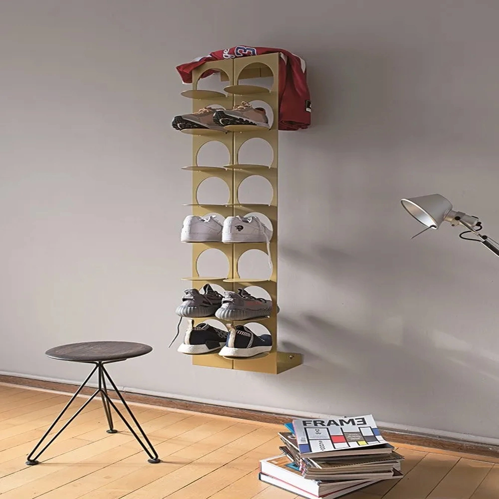 Wall Mounted Powder Coated Aluminium Metal Shoe Rack