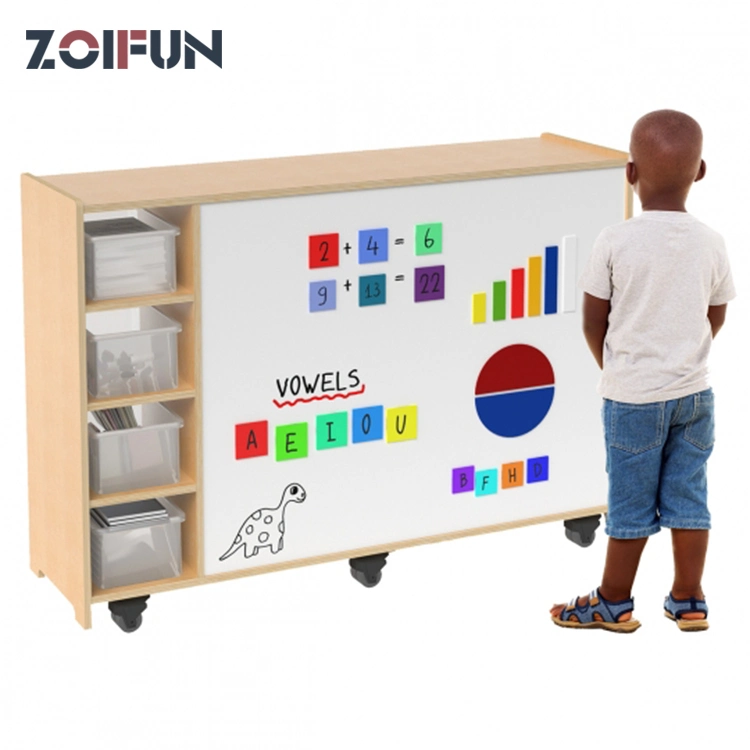 Child Wooden Nursery Furniture Toy Book Classroom Wood Shoe Preschool Locker Daycare Shelf Storage Kindergarten Cabinet for Kid