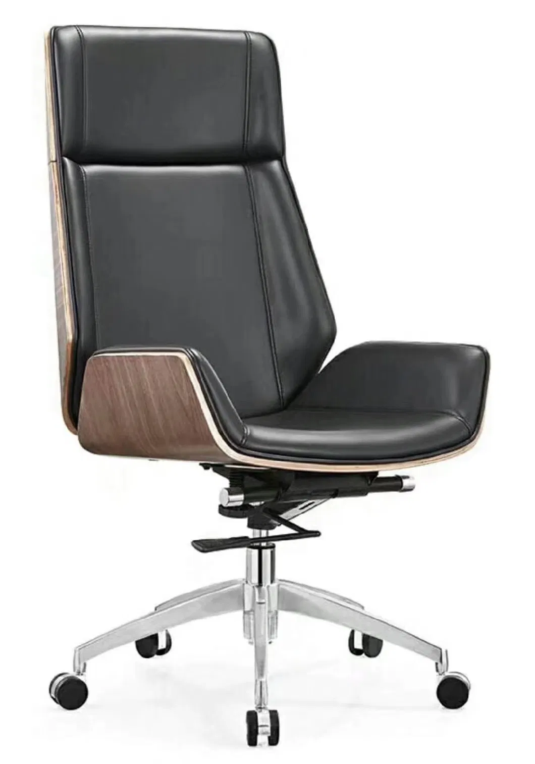 Luxury Bent Plywood Executive Leather Office Chair Conference Chair